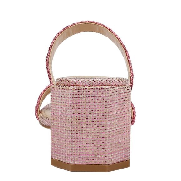 NWT Jewel Badgley Mischka slide sandals on metallic pink Size 8.5 - Picture 2 of 6